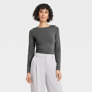 Women's Long Sleeve Seamless T-Shirt - A New Day™ - 1 of 4