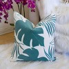 ChicFurnit Bed Pillows Autumn Leaf Home Pillow Velvet Decor Pillow with Hidden Zipper Cotton Pillows for Living Room Decoration, Blue, 20"*1"*20" - 3 of 4