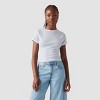 Levi's® Women's Short Sleeve Cropped Oracle Ringer T-Shirt - 3 of 4