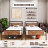 Whizmax Twin Over Twin Metal Bunk Bed with High Guardrail and Ladder, Twin Size Convertible Metal Bunk Beds for Kids/Teens/Adults,Easy Assembly - 4 of 4