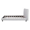 Queen Size Upholstered Platform Bed with Two Large Headrests and Thick Fabric - 4 of 4
