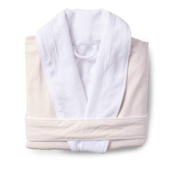 L/XL Platinum Bath Robe Cream - Cassadecor