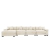 Aukfa Oversized 170" Modular Sectional Sofa with 1 Ottoman, Cream Corduroy, Thick Armrests, Ergonomic Cushions, Easy Assembly for Living Room - 2 of 4