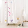 Deny Designs April Lane Art Simple Bow Monogram Shower Curtain - 2 of 3