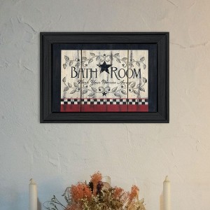 ChicFurnit Wall Art Bathroom Framed Print Elegant Black Frame for Living Room, Multicolor, 15"*1"*11" - 1 of 4