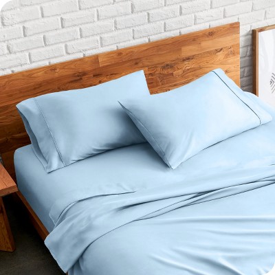 Light Blue Hypoallergenic Cotton Polyester King Pillowcase Set