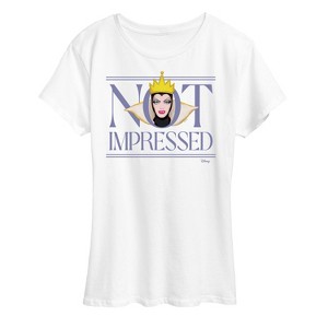 Women's - Disney - Villains Evil Queen Not Impressed Short Sleeve Graphic T-Shirt - 1 of 4