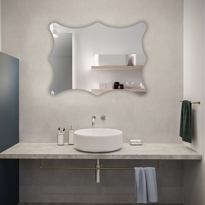 Sleek 31.5" Frameless Rectangular Wall Mirror for Any Room