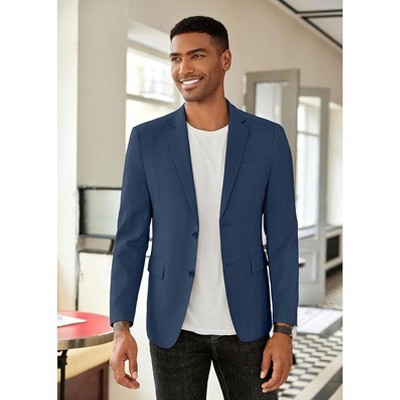 Мужские куртки COOFANDY Mens Linen Casual Blazer Slim Fit Sport Coat Two Button Summer Suit Jacket Lightweight Business Sport Jacket Navy XXL — фото 2
