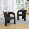 KTMBDW Modern Accent Chair Set of 2, Upholstered Barrel Chairs, Comfy Side Arm Chairs with 3 Legs for Living Room, Bedroom, Reading - 2 of 4