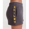 Samii Ryan | Smiley® Chenille Shorts, Charcoal, Large, 4 - 2 of 4