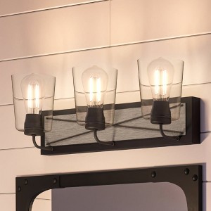 Urban Ambiance Luxury Farmhouse Bath Light 8.25''H x 24.75''W,  Charcoal Finish,  Berkeley Collection, UHP3904 - 1 of 4