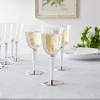 Silver Spoons Baroque Collection Wine Cups for Weddings and Parties, Heavy Duty Disposable Cups, 10 PC, Silver/Clear - 2 of 4