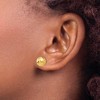 Black Bow Jewelry 8mm Polished Faceted Ball Post Earrings in 14k Yellow Gold - 3 of 4