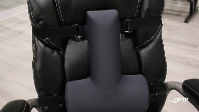 Adjustable Gray Foam Full Back Support Cushion
