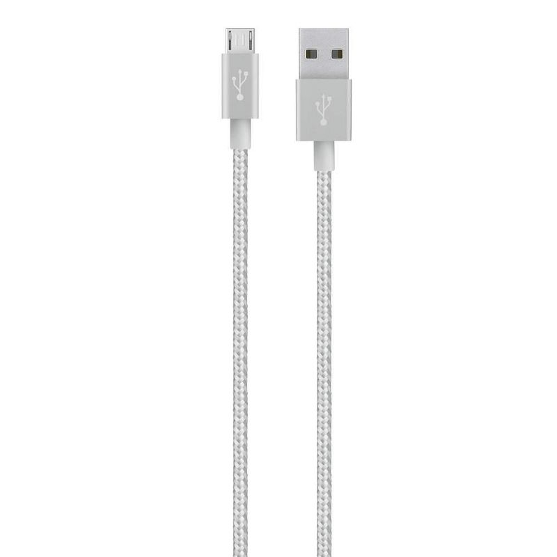 Belkin Mixit Braided Micro USB - 3M - Gray (Certified Refurbished), 1 of 4
