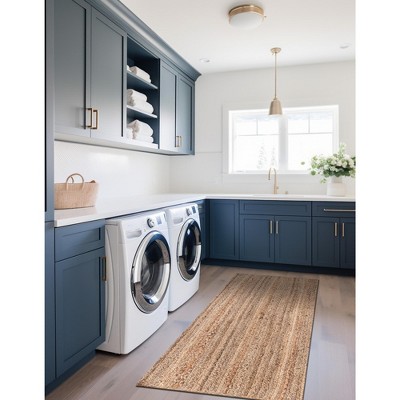 Natural Handmade Braided Jute Runner Rug, 2'7" x 6'1"