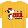 Boys' - Peanuts - Snoopy Joe Cool I Put The Cool In School Short Sleeve Graphic T-Shirt - 2 of 4