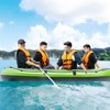 VEVOR Inflatable Boat, 4-Person Inflatable Fishing Boat, Strong PVC Portable Boat Raft Kayak, 45.6" Aluminum Oars, High-Output Pump - 2 of 4