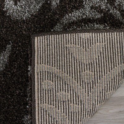 Florida Shag SG460 Power Loomed Indoor Area Rug - Dark Brown/Smoke - 8'x10' - Safavieh
