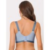 Agnes Orinda Women's Available for Plus Size Soft Cup Full Coverage Comfort Lace Front Wirefree Bra - 2 of 4