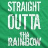 Mens Straight Outta The Rainbow Funny Green Saint Patricks Day St. Paddys T Shirt - Crazy Dog Men's T Shirt - 2 of 4