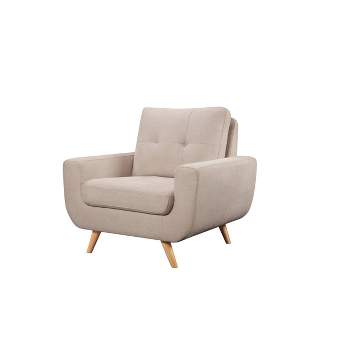 Polly Stain Resistant Fabric Armchair Ivory - Abbyson Living