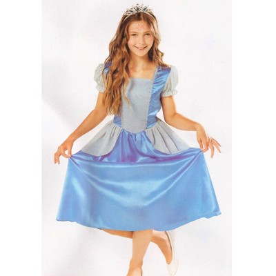 blue princess dress girl