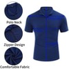 Men's 2 Pieces Outfits Quarter Zip Polo Shirt and Shorts Set 2025  Summer Casual Athletic Suit Tracksuit Set - 4 of 4