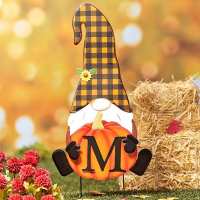The Lakeside Collection Monogram Fall Gnome Stakes