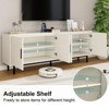 Dyonery 70" Fluted tv Stand with Adjustable Shelf for Living Room,Entertainment Center TV Stand for TV Up to 80 Inch,Television Media Console Table - 3 of 4