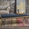 TiramisuBest Ottoman Bench - Light Grey Fabric Entryway Bench, 47.25"L x 17.5"W x 16.5"H - 2 of 4