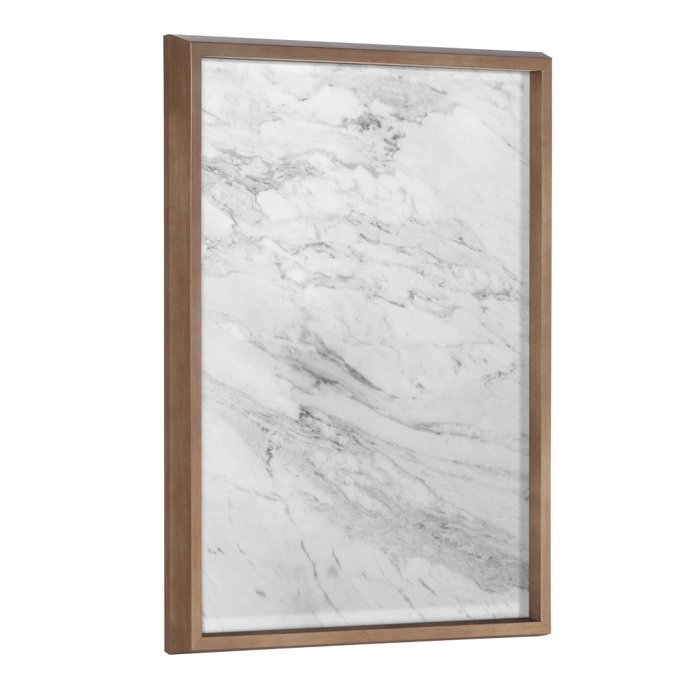 Photos - Dry Erase Board / Flipchart 18" x 24" Blake Gray Marble Framed Printed Glass by the Creative Bunch Stu