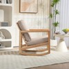 Kumasinova Boho Style Accent Rocking Chair with Rubberwood Frame,Country-Chic Glider with High resilient Foam Filling for Living Room,Khaki - 2 of 4