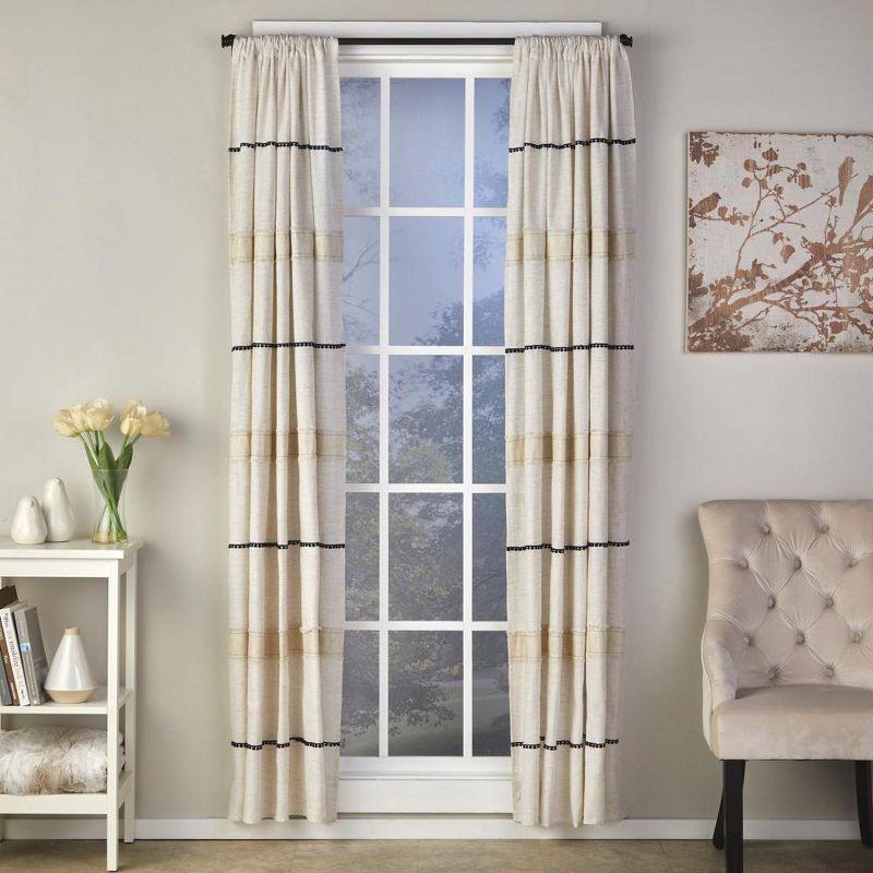 Subtle Stripe Light Filtering Curtain Panel Pair by SKL Home, 5 of 7