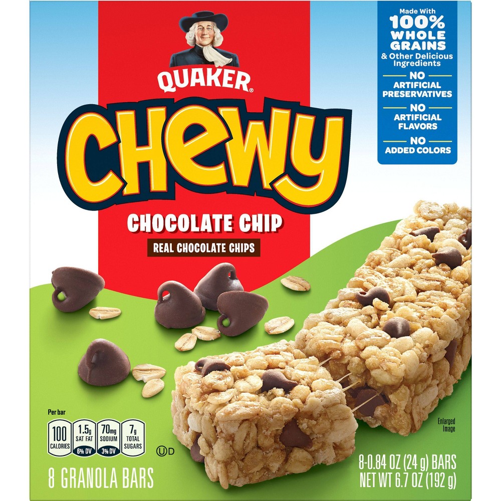 UPC 030000311820 product image for Quaker Chewy Chocolate Chip Granola Bars - 6.7oz/8ct | upcitemdb.com