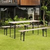 MOEPISY Portable Picnic Table and Bench Set - 2 of 3