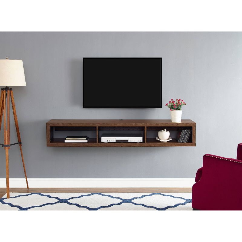 Shallow Wall Mounted A/V Console TV Stand for TVs up to 60" - Martin Furniture, 3 of 6