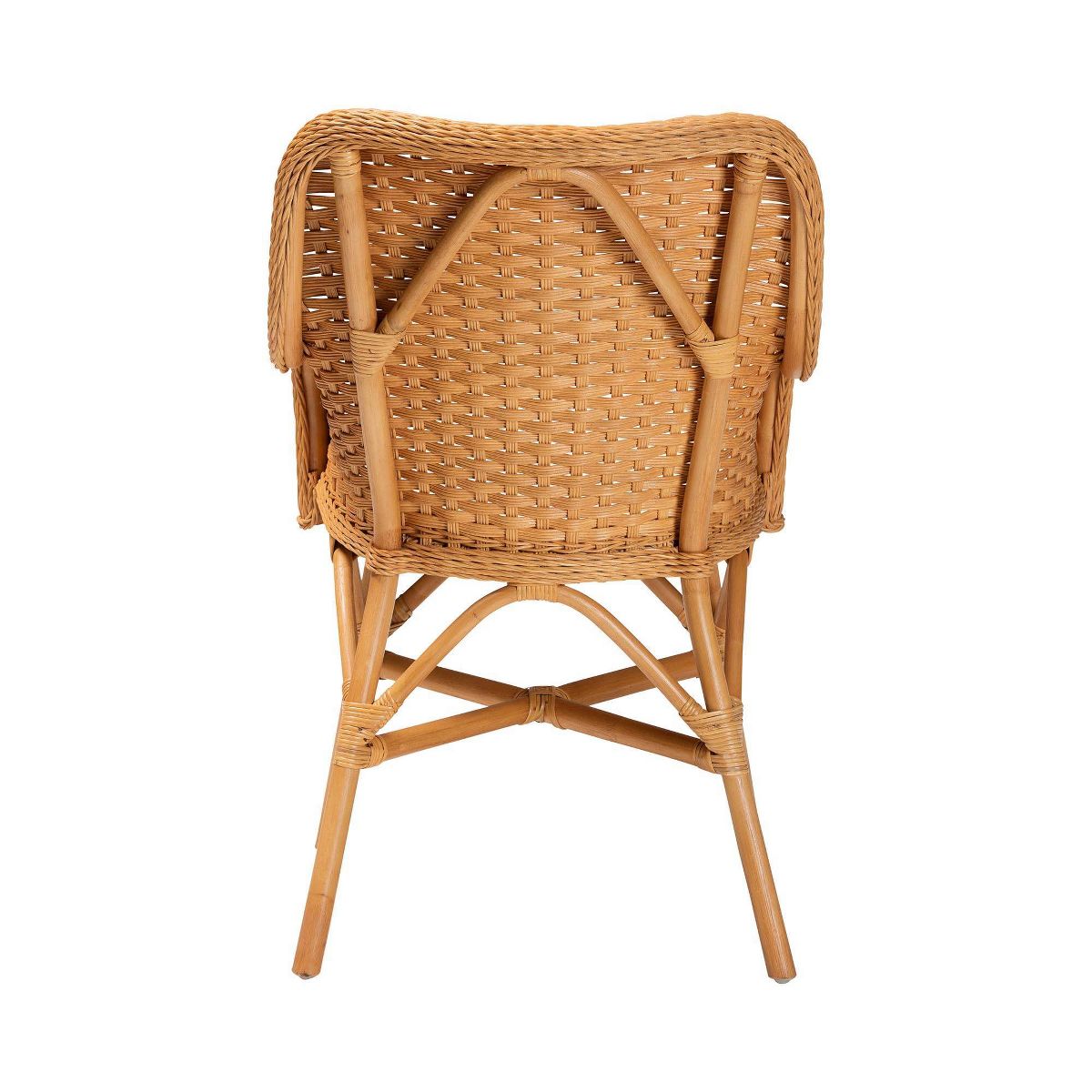 bali & pari Celsie Rattan Dining Chair Light Honey/White - thumbnail 7