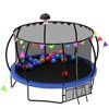 Jump Into Fun 12FT Pumpkin Trampoline With Safety Enclosure Net Ladder,flag parts Weather-Resistant For Children & Adults Catering To The Festive Mood - 4 of 4