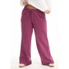 June + Vie by Roaman's French Terry Wide-Leg Pant - 4 of 4
