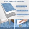 Washable Scalloped Area Rug, Ultra-Soft Faux Wool Large Non-Slip Stain Resistant Carpet for Living Room Bedroom - 4 of 4