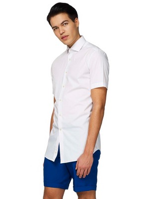 Opposuits Men's Shirt - Short Sleeve Shirt White Knight - White : Target