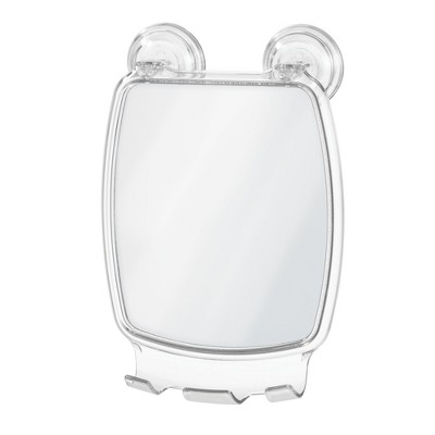 iDesign Fog-Free Shower Mirror with Power-Lock Suction Cups - Clear