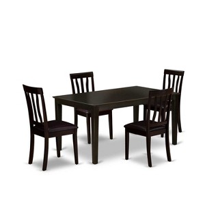 5-Piece Cappuccino Solid Wood Top - Dining Room Set - Seats 4 - 1 of 4