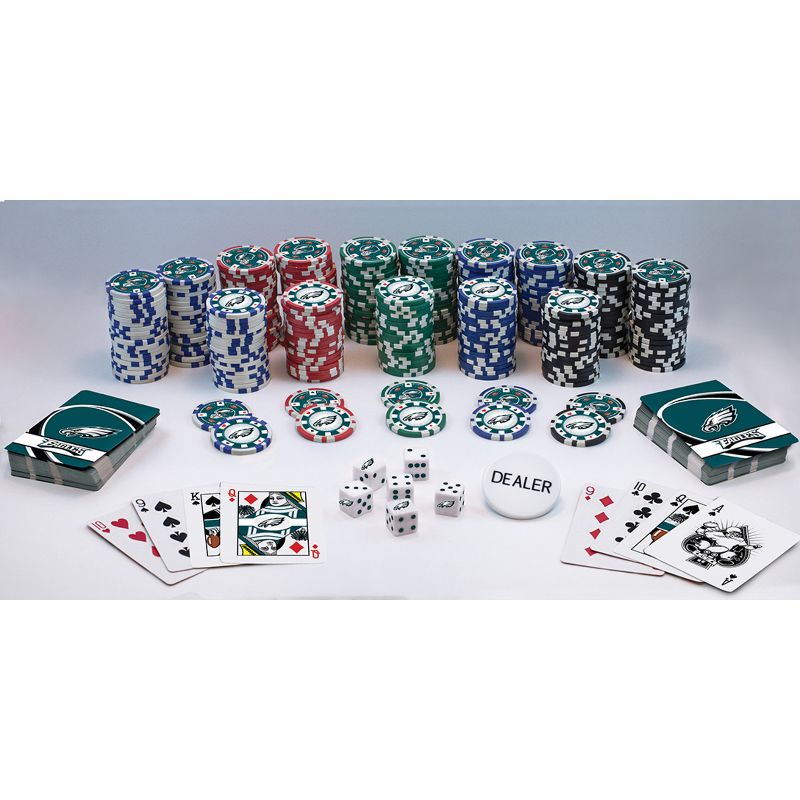 MasterPieces 300 Piece Poker Chip Set - NFL Philadelphia Eagles, 3 of 9