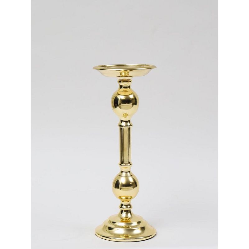 Classic Touch Traditional Gold Brass Candle Holder, 3 of 4