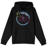 Fall Guys Ultimate Knockout Glowing Line Art And Chubby Characters Men's Black Hoodie