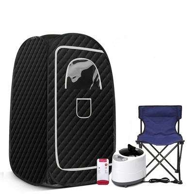 JUJABU Portable Full Body Sauna for Home with Steamer, Folding Chair, Remote Control