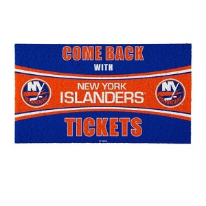 Evergreen Come Back with Tickets New York Islanders 28" x 16" Woven PVC Indoor Outdoor Doormat - 1 of 4
